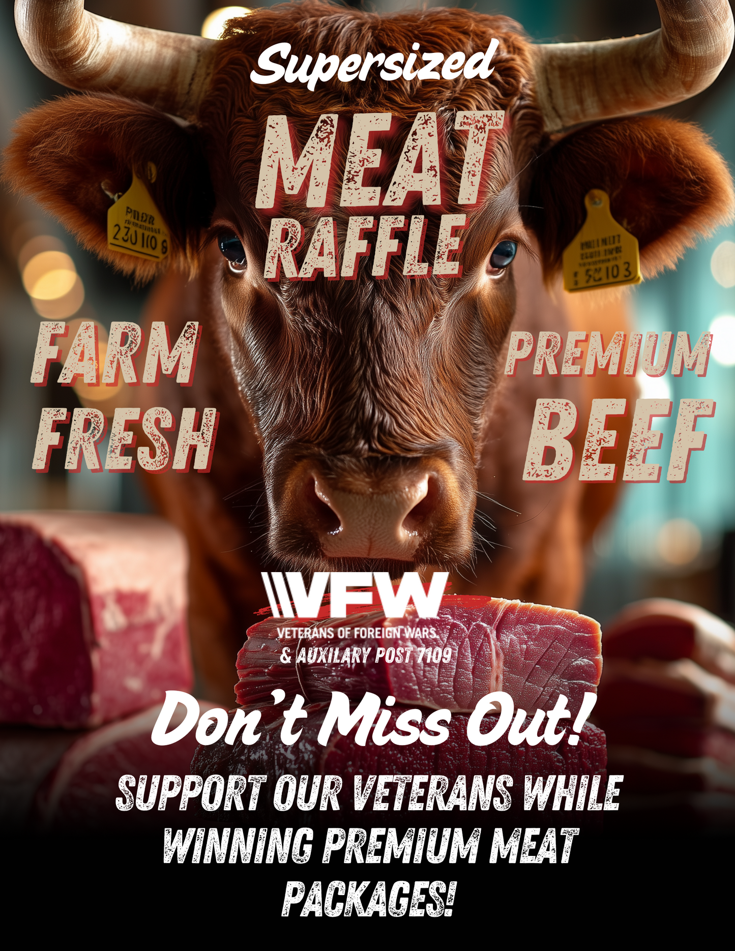 Beef Raffle Ticket - Pearland VFW & Auxiliary Post 7109