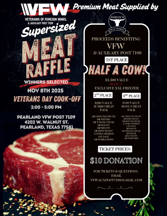 Beef Raffle Ticket - Pearland VFW & Auxiliary Post 7109